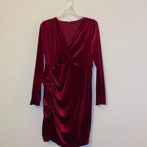 EUC SHEIN red velvet dress